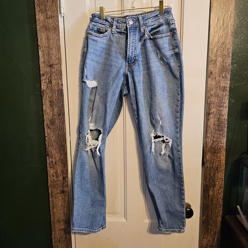 Old Navy High-Rise Curvy OG Straight Ripped/distressed Jeans